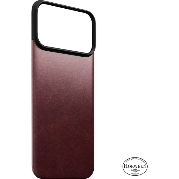 Nomad Magnetic Leather Back (Horween) MagSafe kožený kryt iPhone 18 Pro Max Burgundy - Puzdra - Hlavný obrázok