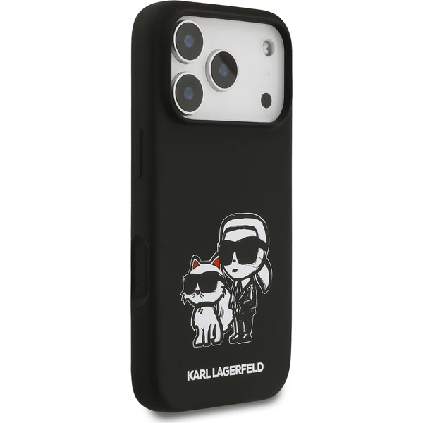 Karl Lagerfeld Liquid Silicone K&CH Sketch MagSafe kryt iPhone 17 Pro čierny - Puzdra - Obrázok 5c3797b01235431890791c1a4fe8190e