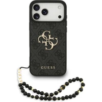 Guess PU 4G Metal Logo Strap kryt iPhone 17 Pro Max čierny - Puzdra