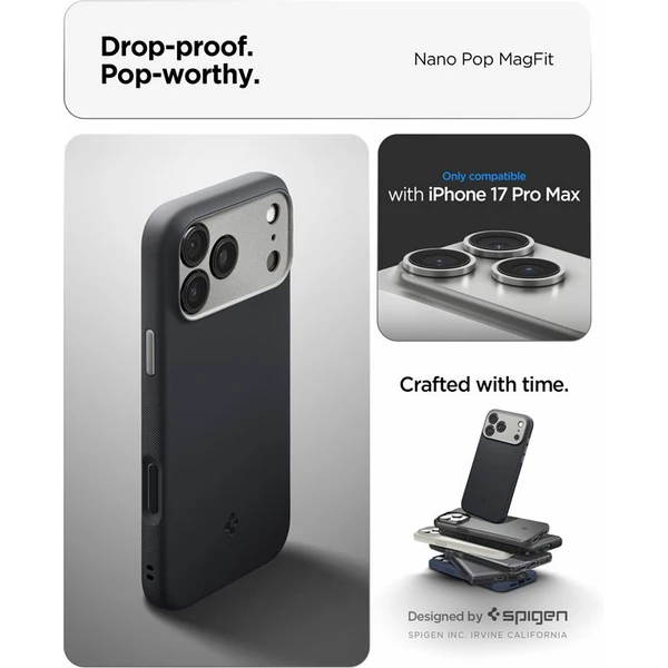 Spigen Nano Pop MagSafe kryt iPhone 17 Pro Max black sesame - Puzdra - Obrázok 5c584b7e5d6648d5889e2d9aac922288