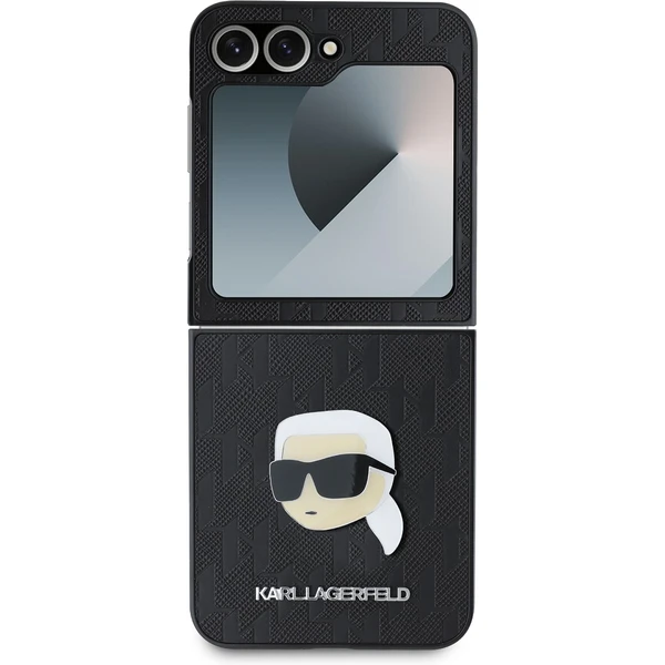 Karl Lagerfeld PU Saffiano Monogram Karl Head kryt Samsung Galaxy Z Flip 6 čierny - Puzdra - Obrázok 5c606118583b45b9ba711c784a0760d6