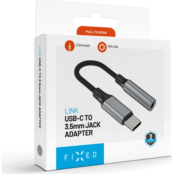 FIXED Link hliníková redukce USB-C na 3,5mm jack, vesmírně šedá - Káble a redukcie - Obrázok 5c788b8ff5b04438a3502b689e8fea6d