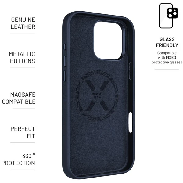FIXED MagLeather kožený kryt s MagSafe Apple iPhone 16 Pro Max modrý - Puzdra - Obrázok 5c977e88f9f54c899397d46b6e8b81d1