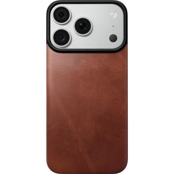 Nomad Magnetic Leather Back (Horween) MagSafe kožený kryt iPhone 17 Pro/18 Pro Olde Dublin - Puzdra - Obrázok 5cad64c03f6143e9b274d5dfc66cbc4e