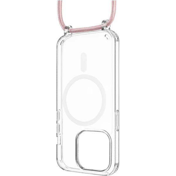 FIXED MagPure Neck kryt s ružovou šnúrkou na krk pre Apple iPhone 16 - Puzdra - Hlavný obrázok