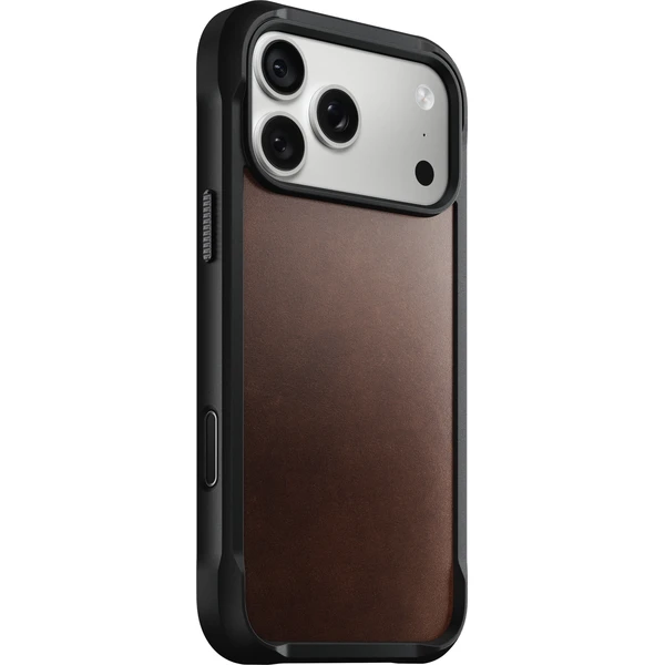 Nomad Rugged Leather (Horween) MagSafe kožený kryt iPhone 17 Pro Max/18 Pro Max Rustic Brown - Puzdra - Hlavný obrázok