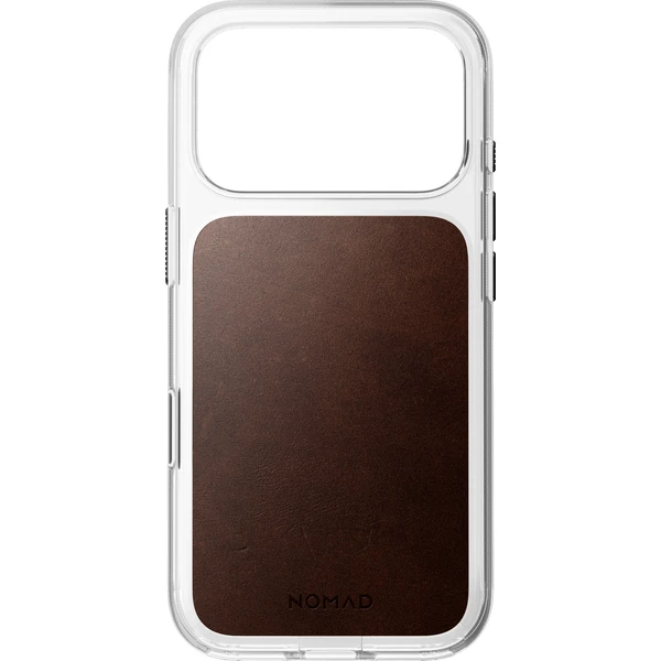 Nomad Clear Leather (Horween) MagSafe kryt iPhone 17 Pro/18 Pro Rustic Brown - Puzdra - Obrázok 5d32a0bc591d41e8a6bd80fd0afc8437
