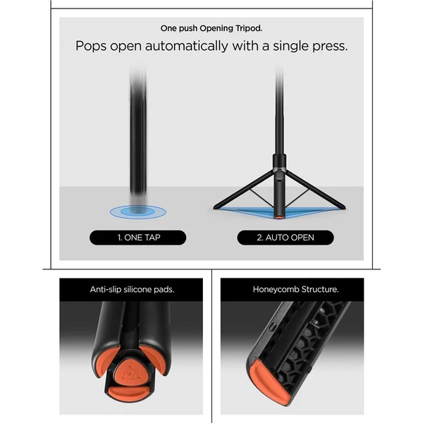 Spigen Selfie Stick MagSafe+ Tripod selfie tyč čierna - Držiaky - Obrázok 5d72f974c83a420cbaa09a8dfc21860e
