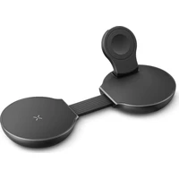 ENERGEA AluMag Trio 2 MagSafe 3v1 (Qi 2.2) hliníková 25W nabíjačka tmavohnedá - Nabíjačky
