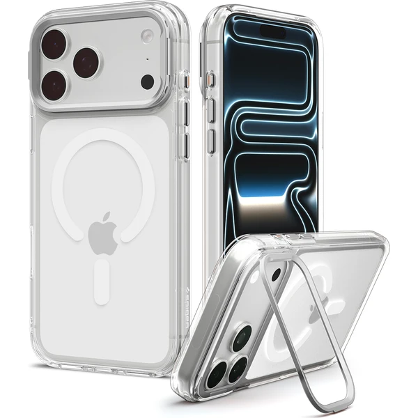Spigen Ultra Hybrid Optik S MagSafe kryt iPhone 18 Pro Max/17 Pro Max transparentný strieborný - Puzdra - Hlavný obrázok