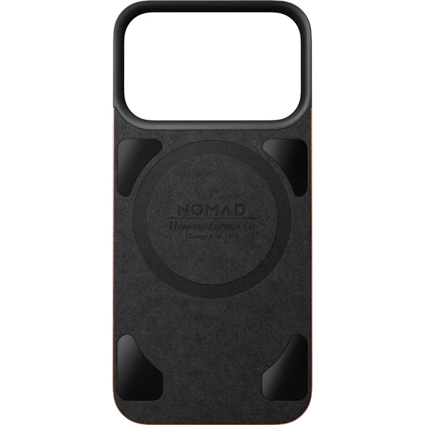 Nomad Magnetic Leather Back (Horween) MagSafe kožený kryt iPhone 17 Pro/18 Pro Olde Dublin - Puzdra - Obrázok 5ddd4d14897242819b55bdda5182b0a1