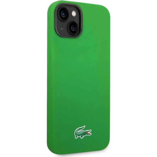 Lacoste Liquid Silicone Microfiber Croc Logo MagSafe kryt iPhone 13/14/15 zelený - Puzdra - Obrázok 5de051cfb4be42b397da9183508746a8
