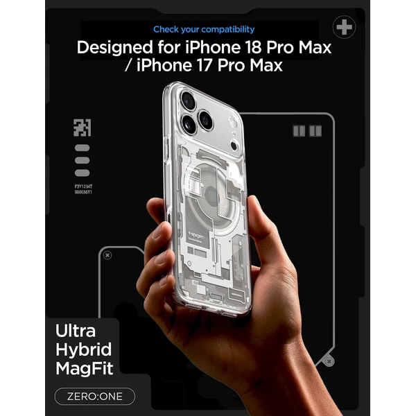 Spigen Ultra Hybrid MagSafe kryt iPhone 18 Pro Max/17 Pro Max zero one prírodný titán - Puzdra - Obrázok 5de09f5421474ec8be95e7df6b67df99
