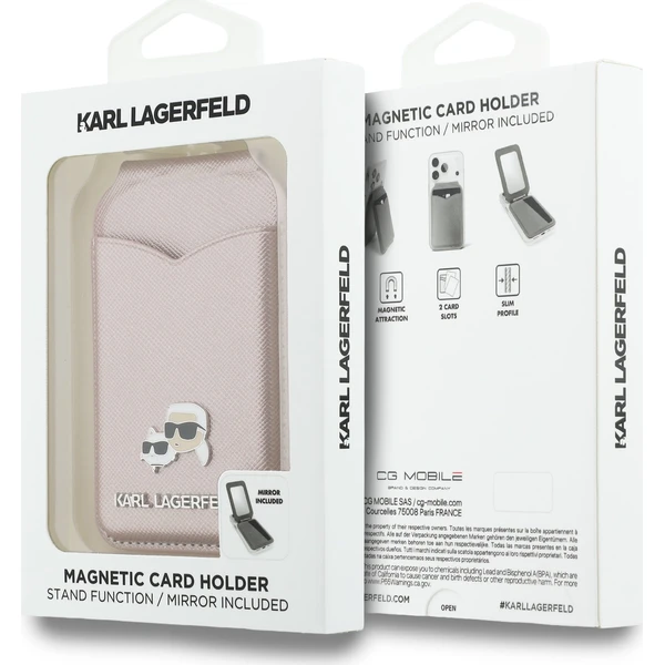 Karl Lagerfeld Mirror MagSafe Cardslot peňaženka so stojanom ružová - Peňaženky - Obrázok 5de9c8a67c5b40c4a5e546e215d953a1