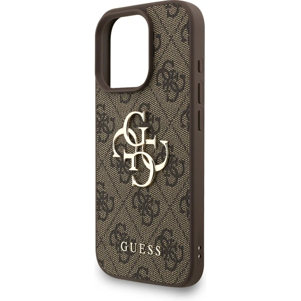 Guess PU 4G Metal Logo Strap kryt iPhone 16 Pro Max hnedý - Puzdra - Obrázok 5deab26aa13e466885cb4d60be739330