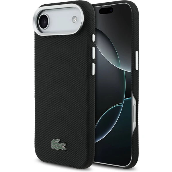 Lacoste Iconic Petit Pique Metal Logo MagSafe kryt iPhone Air čierny - Puzdra - Hlavný obrázok