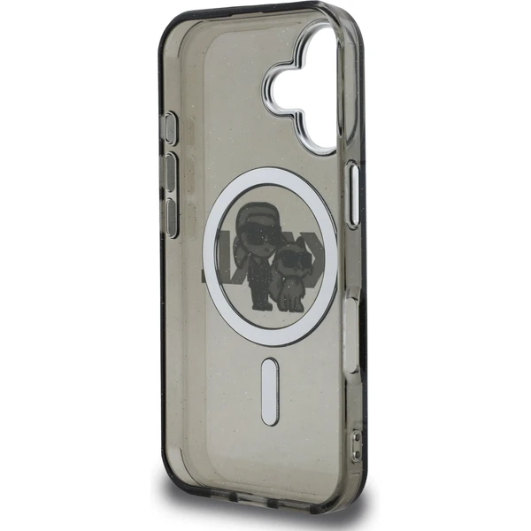 Karl Lagerfeld IML Glitter Karl and Choupette Sketch MagSafe kryt iPhone 16 čierny - Puzdra - Obrázok 5df8d2bb8c984af28e95b4ddd3246613
