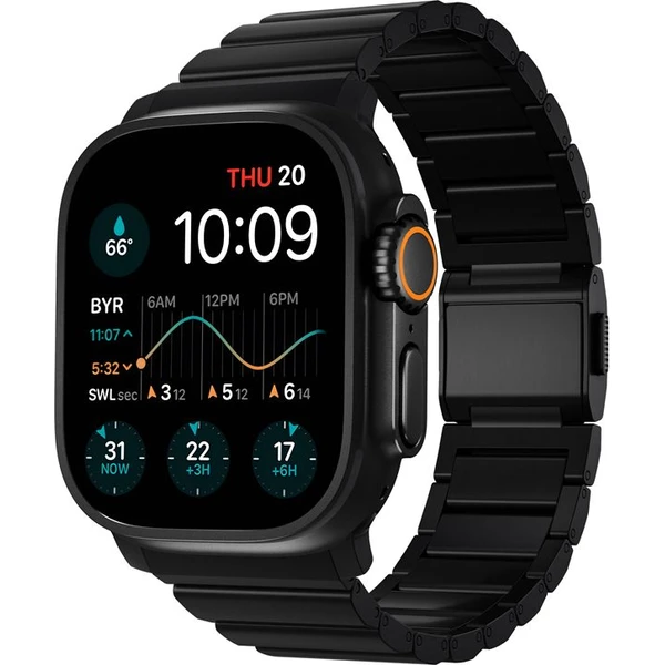 Nomad Titanium Band remienok Apple Watch 49/46/45/44/42 mm čierny - Remienky - Hlavný obrázok