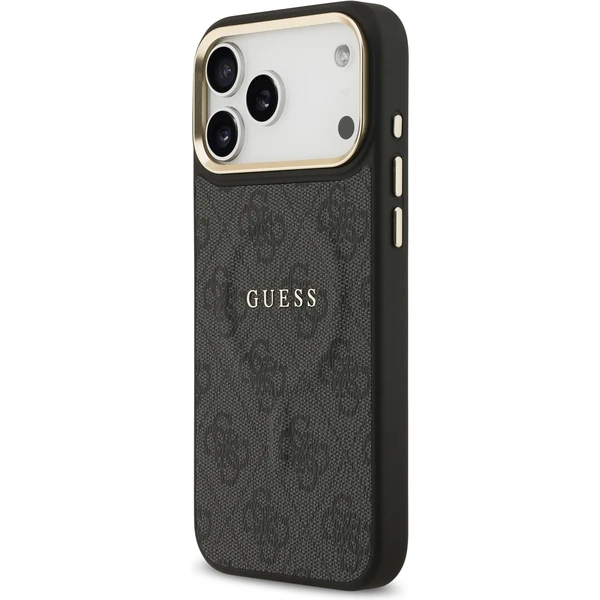 Guess PU Leather 4G Gold Frame MagSafe kryt iPhone 17 Pro Max čierny - Puzdra - Obrázok 5f1c4e6d085d45b49166b7b6cd41dd31
