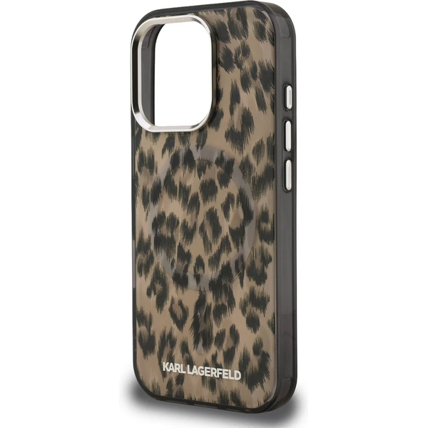 Karl Lagerfeld IML Leopard MagSafe kryt iPhone 16 Pre Max hnedý - Puzdra - Obrázok 5f599764854646d09ed5c79b1651d3f4