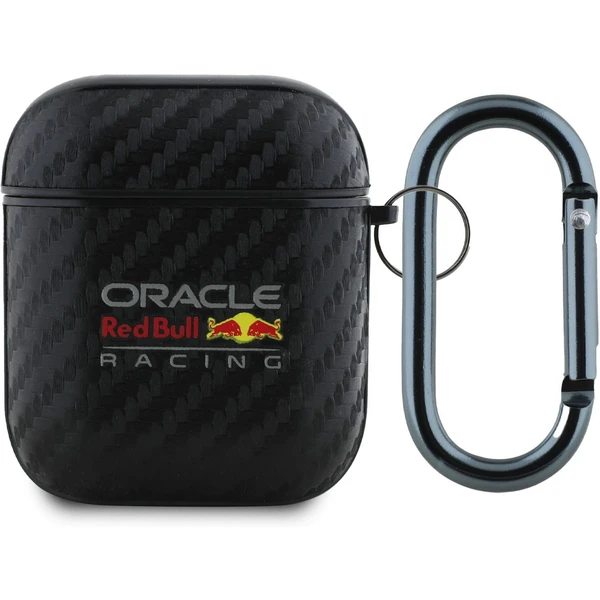 Oracle Red Bull Racing PU karbónové puzdro AirPods 1/2 čierne - Puzdra - Hlavný obrázok