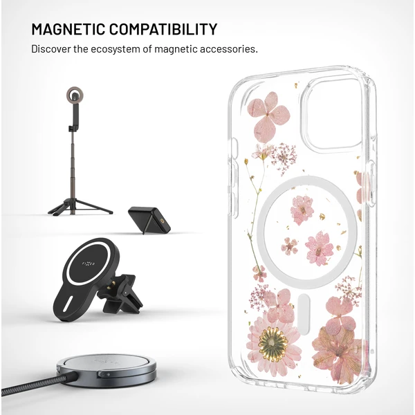 Zadný kryt FIXED MagBloom s podporou MagSafe pre Apple iPhone 15, Pink Blossom - Puzdra - Obrázok 5f9eaf5647c5469f96d0d6e04c88534d