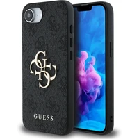 Guess PU 4G Metal Logo kryt iPhone 17e/16e sivý - Puzdra