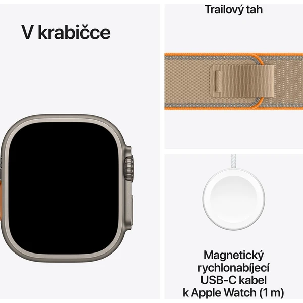 Apple Watch Ultra 4 49mm Přírodní titan s pískovým Trailovým tahem M/L - Inteligentné hodinky - Obrázok 6008866005c94b77bcaf368d086c550f