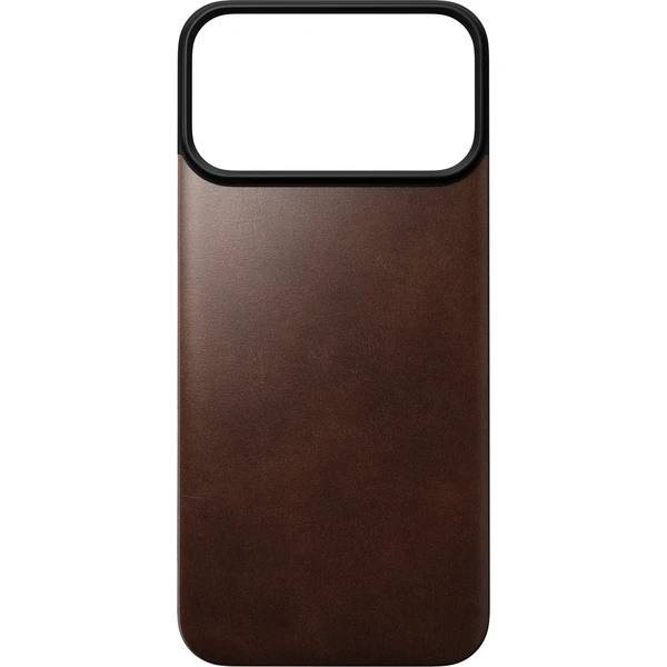 Nomad Magnetic Leather Back (Horween) MagSafe kožený kryt iPhone 18 Pro Max Rustic Brown - Puzdra - Obrázok 600a637f0cfc47d894fa3d7036a5b6c8