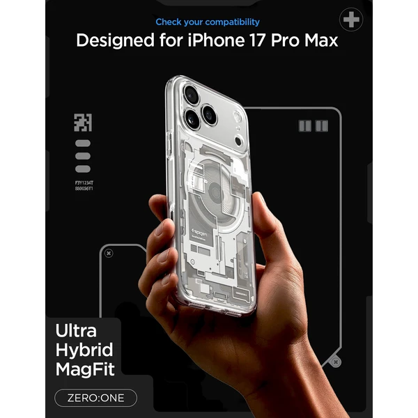 Spigen Ultra Hybrid MagSafe kryt iPhone 18 Pro Max/17 Pro Max zero one prírodný titán - Puzdra - Obrázok 60145c66bb2c48aca24180f869748fac