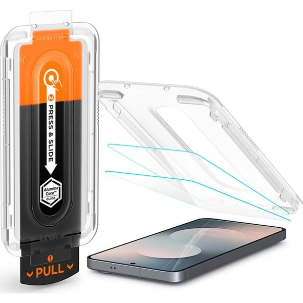 Spigen Glass tR EZ Fit Pro sklo Samsung Galaxy S25 FE číre (2 ks) - Ochranné fólie a sklo - Hlavný obrázok