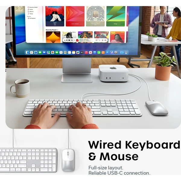 Satechi Slim CLX3 Wired Combo (Keyboard and Mouse) - US English - Silver - Klávesnicové sety - Obrázok 60228200770b4dfc87bcf833a8ef3176