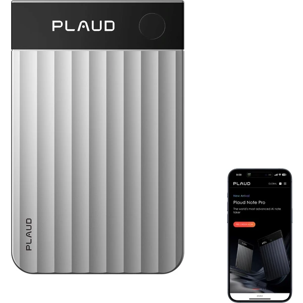 Plaud Note PRO AI hlasový záznamník strieborný - Záznamové zariadenia - Hlavný obrázok