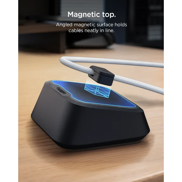 Spigen Magnetic Cable Holder magnetický organizátor čierny - Organizéry - Obrázok 602ed57802714ea9abde683d97c86157