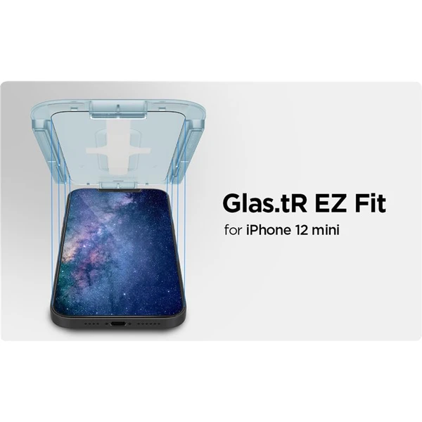 Spigen Glas tR EZ Fit tvrdené sklo iPhone 12 mini 2 ks číre - Ochranné fólie a sklo - Obrázok 60B3200401