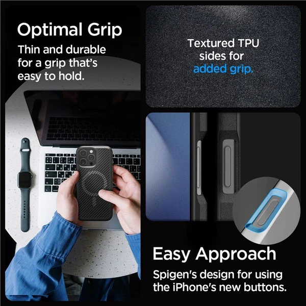 Spigen Core Armor MagSafe kryt iPhone 16 Pro matte black - Puzdra - Obrázok 60a2795c7c2f4b13aac193423d5e21a5