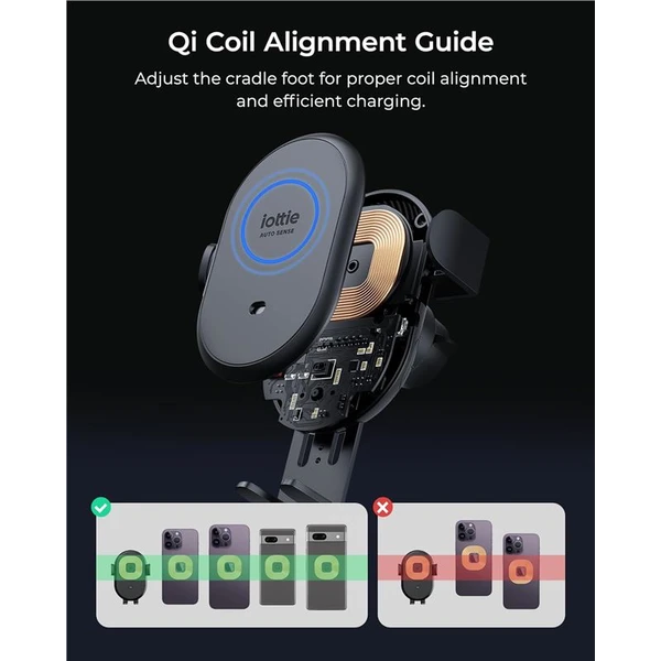 iOttie AutoSense 2 Wireless Air Vent Mount držiak do auta s nabíjaním čierny - Držiaky - Obrázok 60a5bd2efc834b2585b810b1a3093a0b
