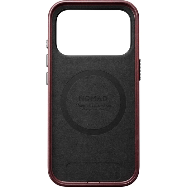 Nomad Traditional Leather (Horween) MagSafe kožený kryt iPhone 18 Pro Burgundy - Puzdra - Obrázok 60b33aec4a4646259d5c027832e7a77a