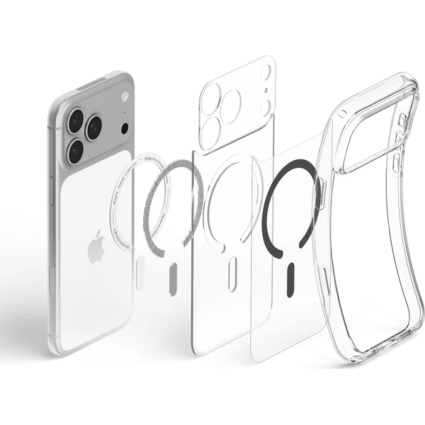 Spigen Ultra Hybrid MagSafe kryt iPhone 18 Pro/17 Pro clear graphite - Puzdra - Obrázok 60c09f76595145f2ba3d64c410e11b34