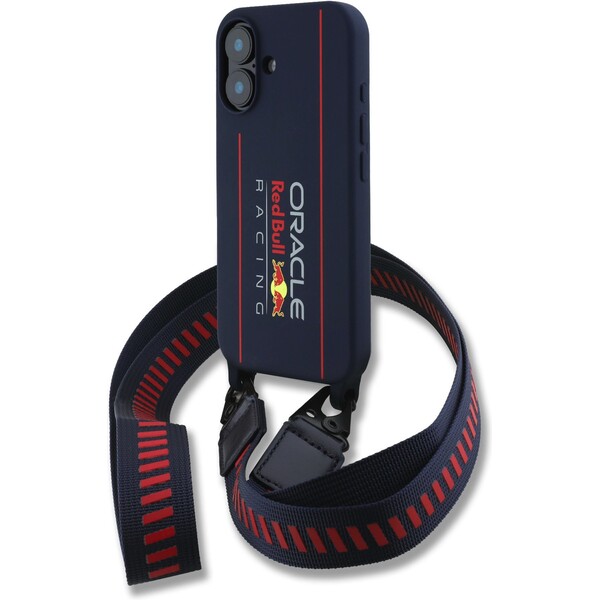 E-shop Oracle Red Bull Racing Silicone Vertical Logo MagSafe zadný kryt + Crossbody popruh iPhone 16 modrý