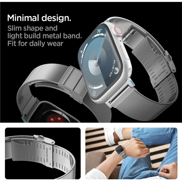 Spigen Sleek Link remienok Apple Watch 42/41/40/38mm strieborný - Remienky - Obrázok 60fed995f6d643f9b473192ea3e8efaa