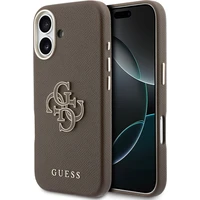 Guess PU Resin Logo kryt iPhone 17 hnedý - Puzdra