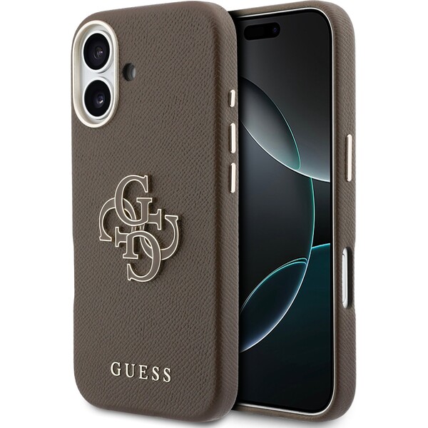 E-shop Guess PU Resin Logo kryt iPhone 17 hnedý