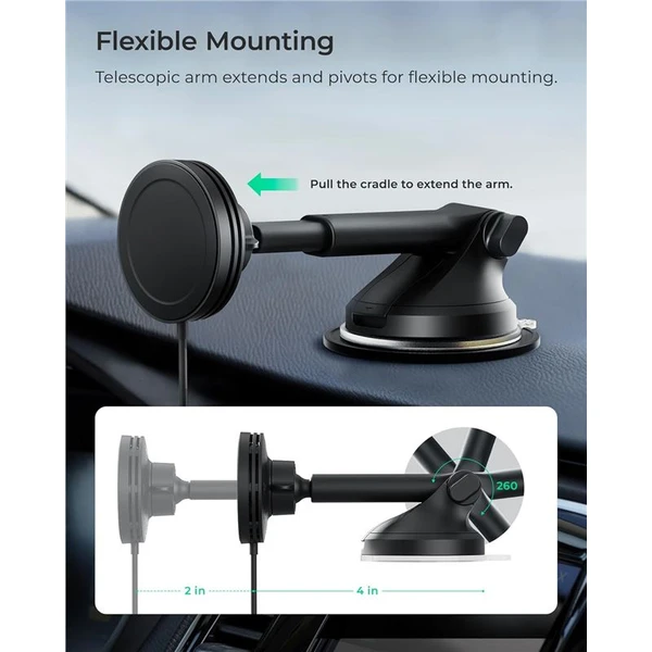 iOttie Velox MagSafe Qi2 Wireless Dash & Windshield Mount držiak do auta čierny - Držiaky - Obrázok 6112f11dac0c437f9abf55106f8cbf51