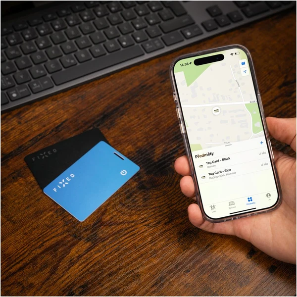 FIXED Tag Card 2 smart tracker s Find My a bezdrôtovým nabíjaním, čierny - Lokátory - Obrázok 61201593531c4fba870aab907511f94f