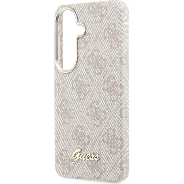 Guess PU 4G Skript Kovové logo Magnetický kryt Samsung Galaxy S26 ružový - Puzdra - Obrázok 6125073ef92f4e388d5a05c9d61a8114