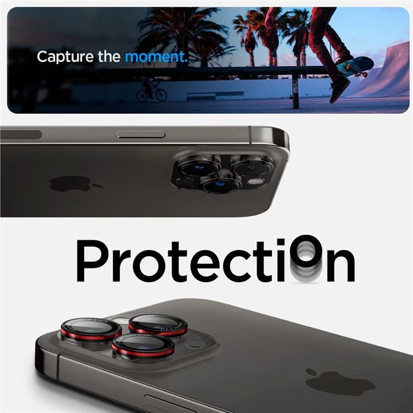 Spigen Glass TR EZ Fit Optik Pro sklá iPhone 17-14 Pro/17-14 Pro Max black/red (2 ks) - Ochranné fólie a sklo - Obrázok 612929934be24946af2e51b41c37982d