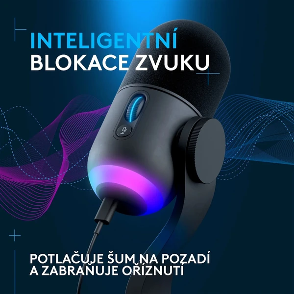 Logitech G Yeti GX mikrofón čierny - Mikrofóny - Obrázok 6134000P01