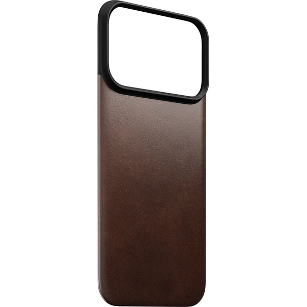 Nomad Magnetic Leather Back (Horween) MagSafe kožený kryt iPhone 17 Pro/18 Pro Rustic Brown - Puzdra - Obrázok 614048fc0b1b4502adebd034efc3158c