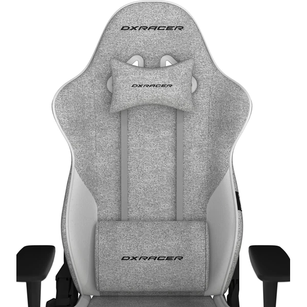 DXRacer GLADIATOR látková herná stolička šedo-biela - Stoličky - Obrázok 614D000O01